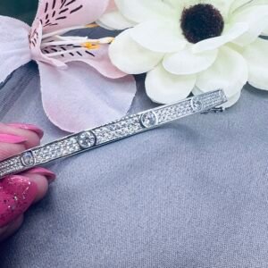 silver love bangle